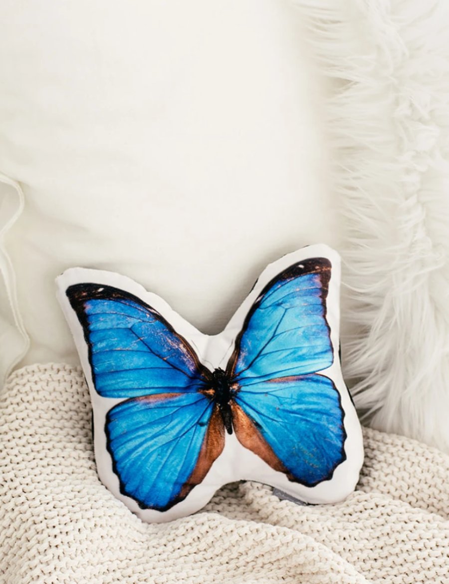 Morpho Butterfly Pillow