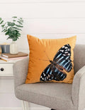 Golden Velvet Butterfly Pillow