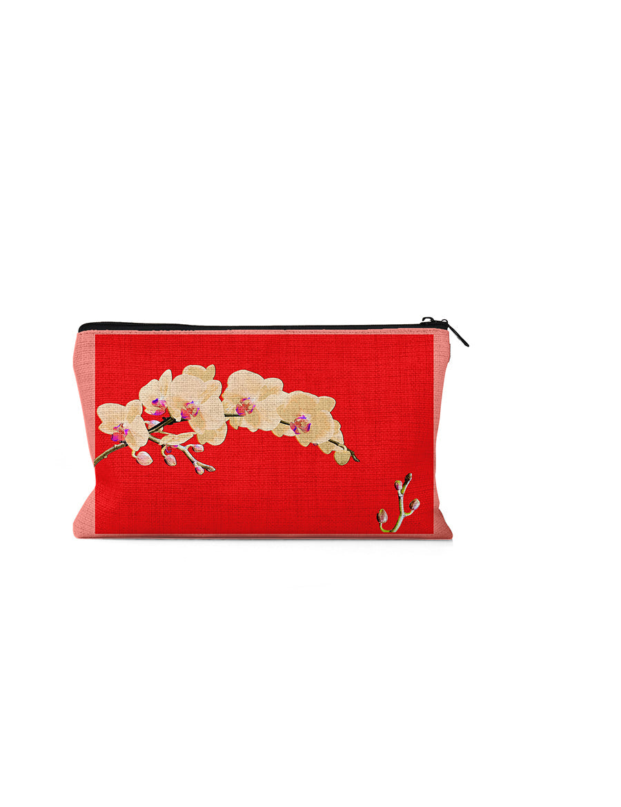 Pink Red Orchid Pouch
