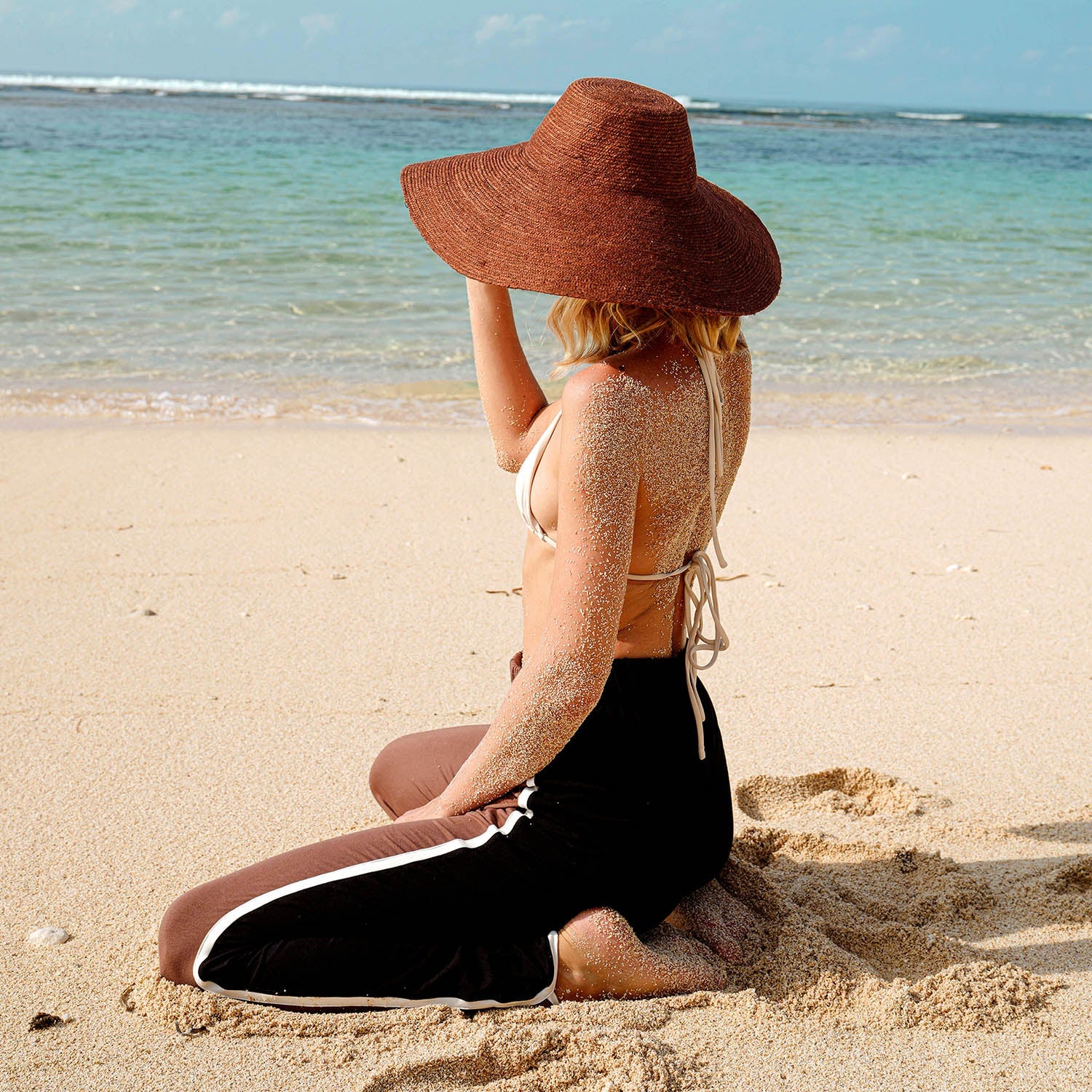 The Riri Burnt Sienna Jute Straw Hat