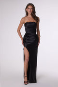 Amoris Strapless Satin Formal Gown