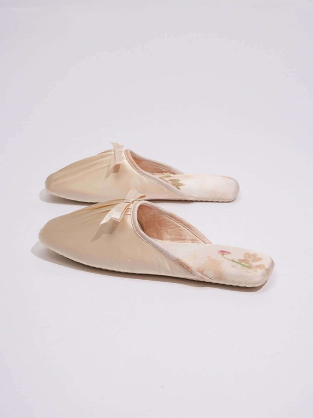 Ink Floral Print Slippers