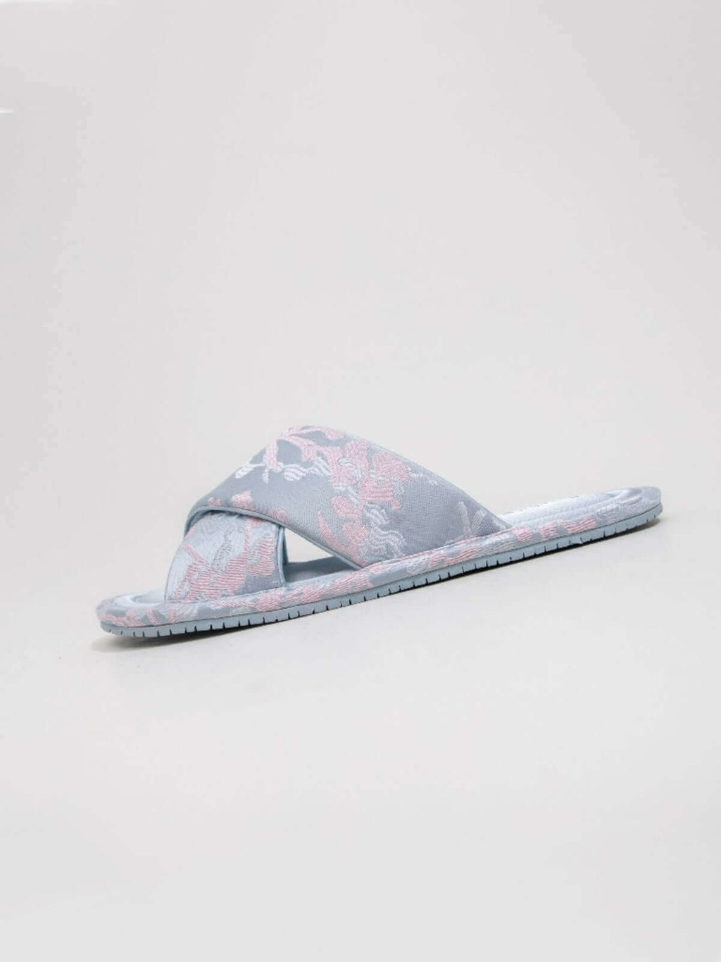 Classic Cross-Strap Embroidery Slippers