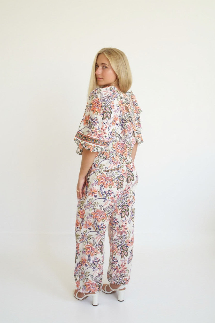 Paige Puff Sleeve Top - Jaipur Print
