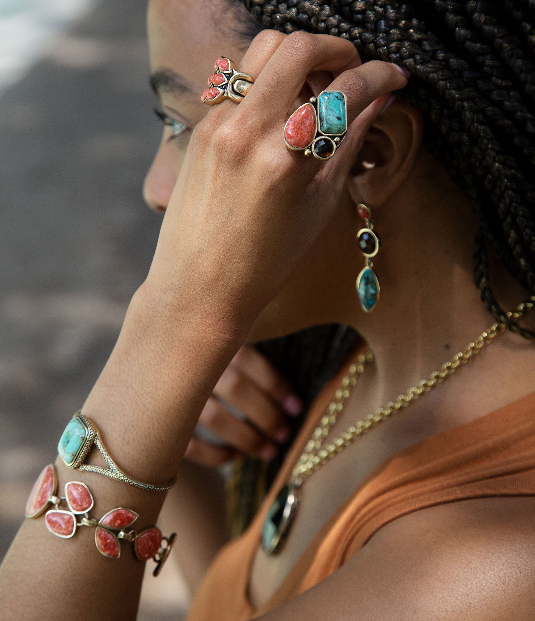 Credence Genuine Turquoise Cuff Bracelet