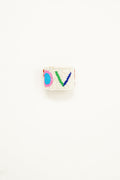 Open Beads Bracelet In White With LOVE