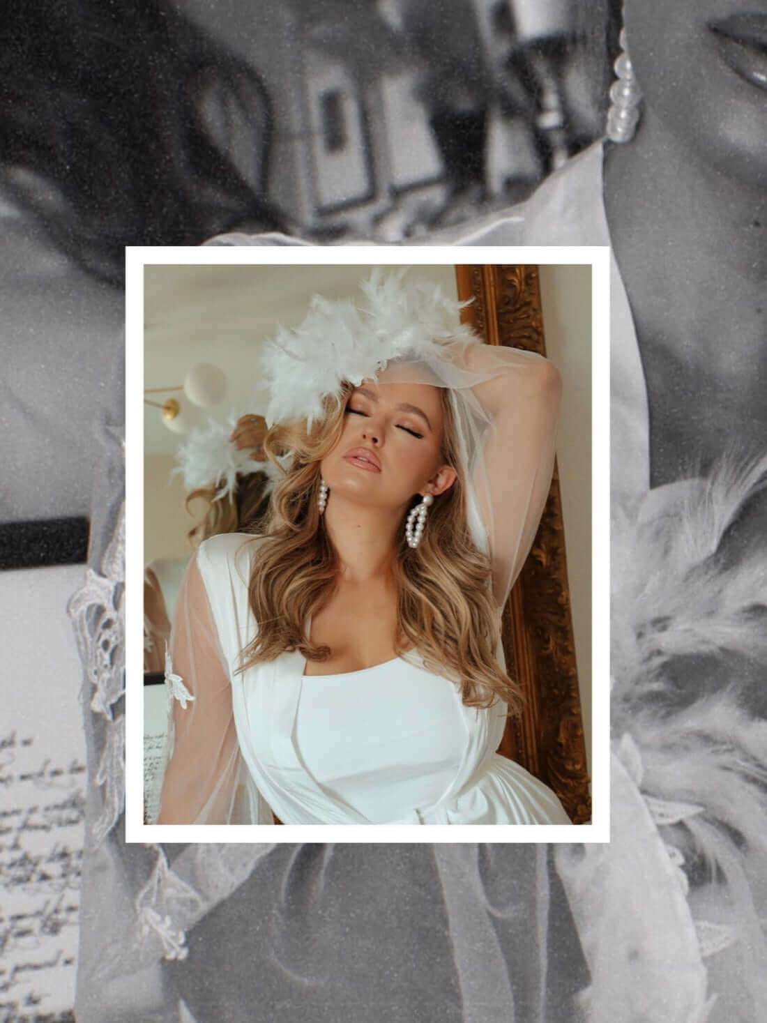 White Feather Bridal Robe