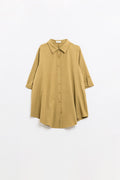 Shirt made of very soft and light fabric in camel