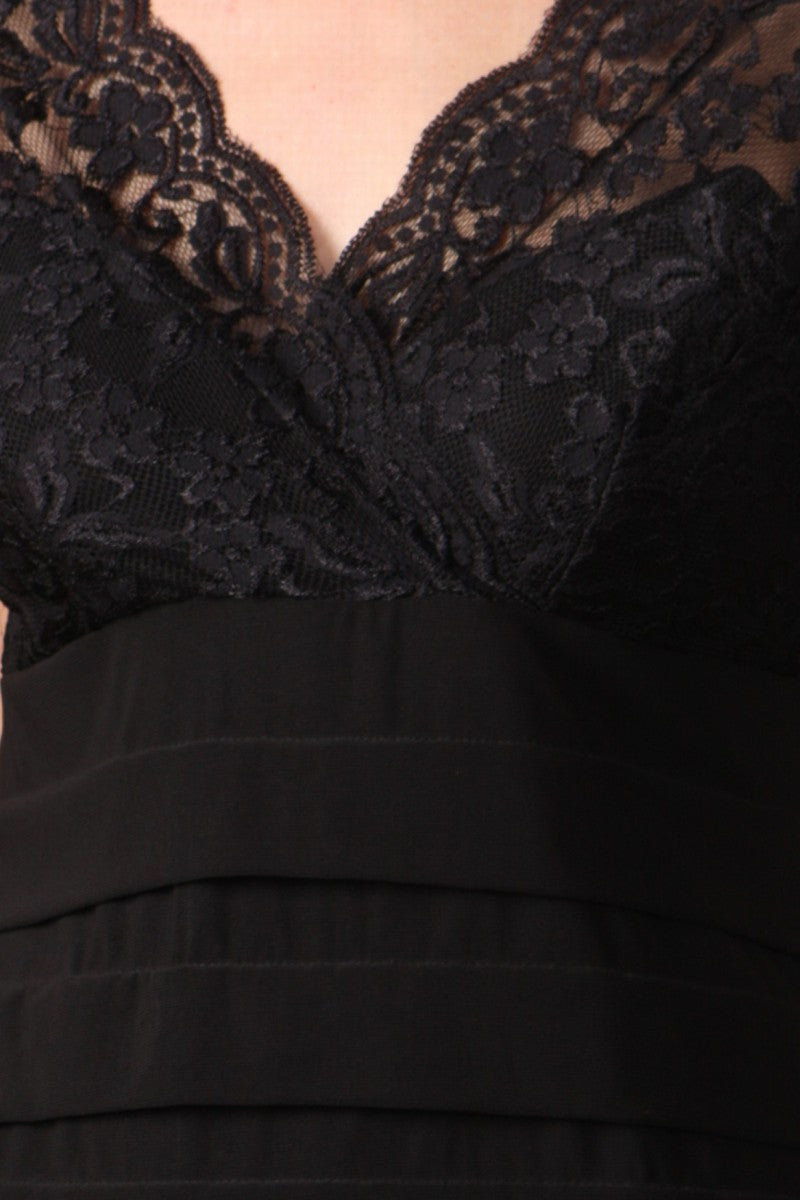 Celavie Dinner Party Tea Length Dress ITY Stretch Lace (Size 2XL)